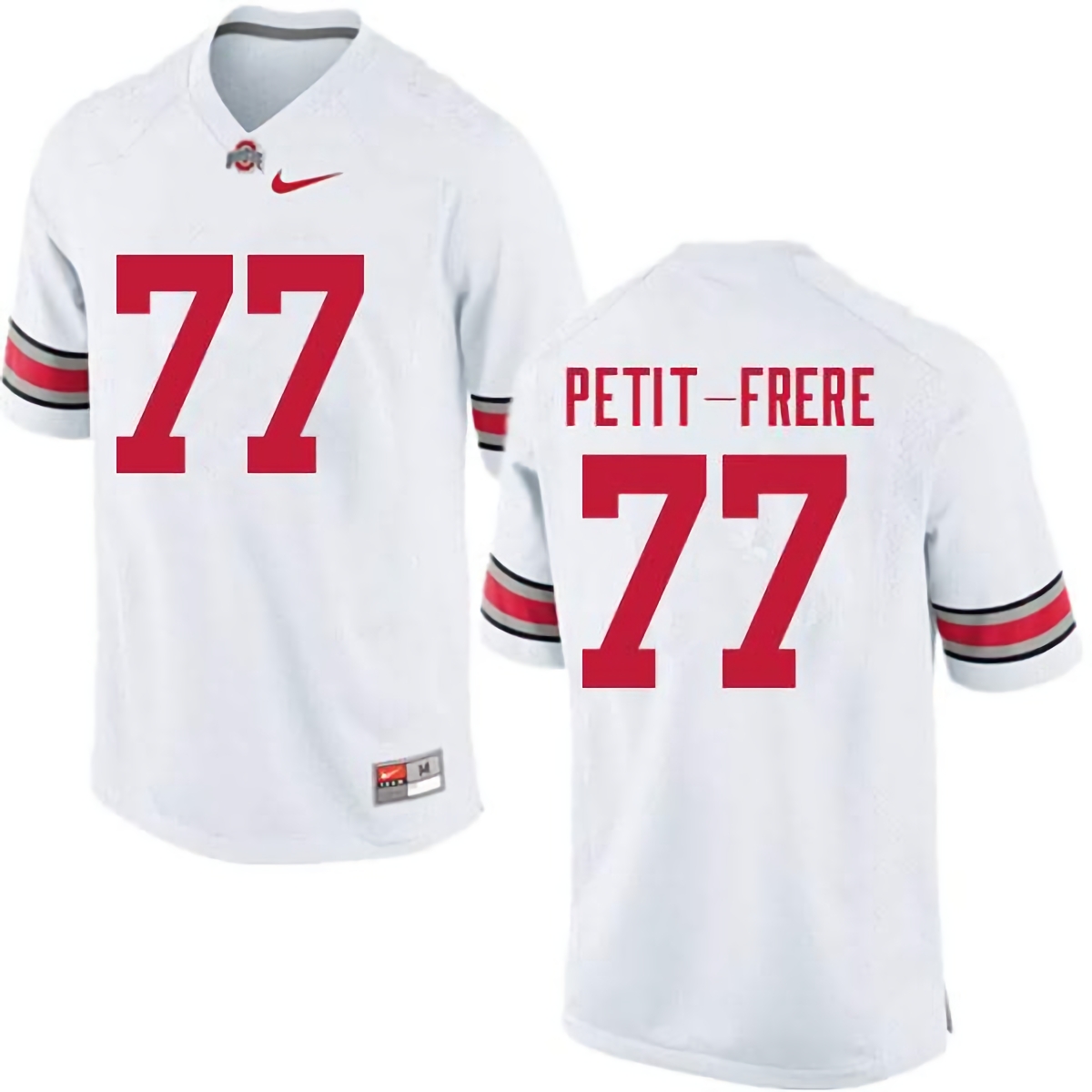 Nicholas Petit-Frere Ohio State Buckeyes Men's NCAA #77 Nike White College Stitched Football Jersey TOQ5556IM